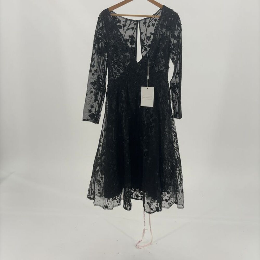 Mac Duggal Floral Long Sleeve Dress